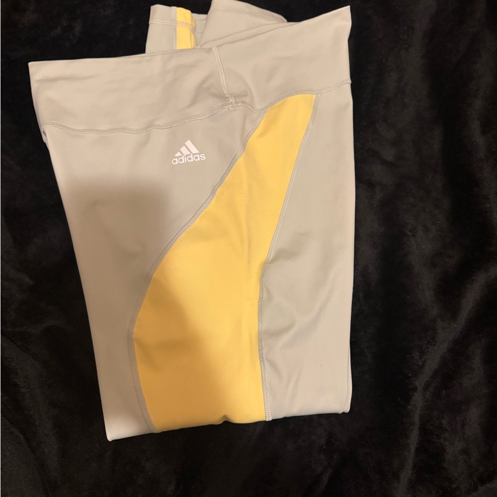 Adidas Kids Leggings in Gray and Yellow